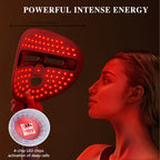 LED face mask side profile and strap