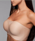 Strapless bra silicone band detail