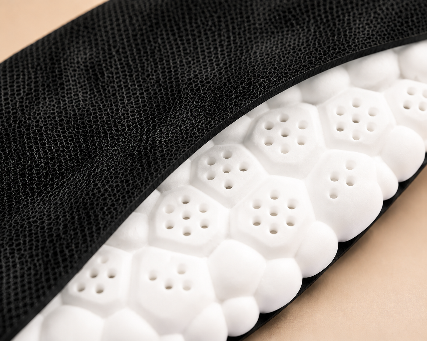 Close view of the CloudStep insole surface showing the textured cushioning and airflow perforations