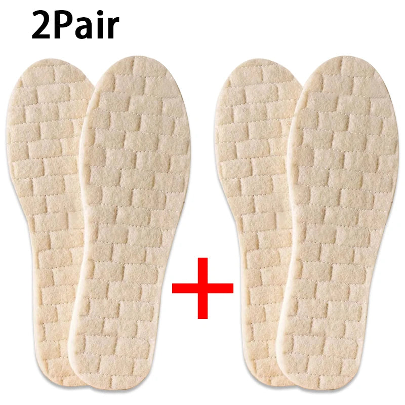 WarmStep wool insoles, two-pair pack