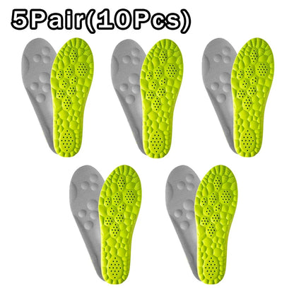 CloudStep cushioned insoles in green, five-pair pack