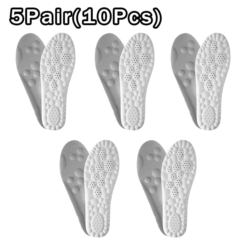 CloudStep cushioned insoles in gray, five-pair pack