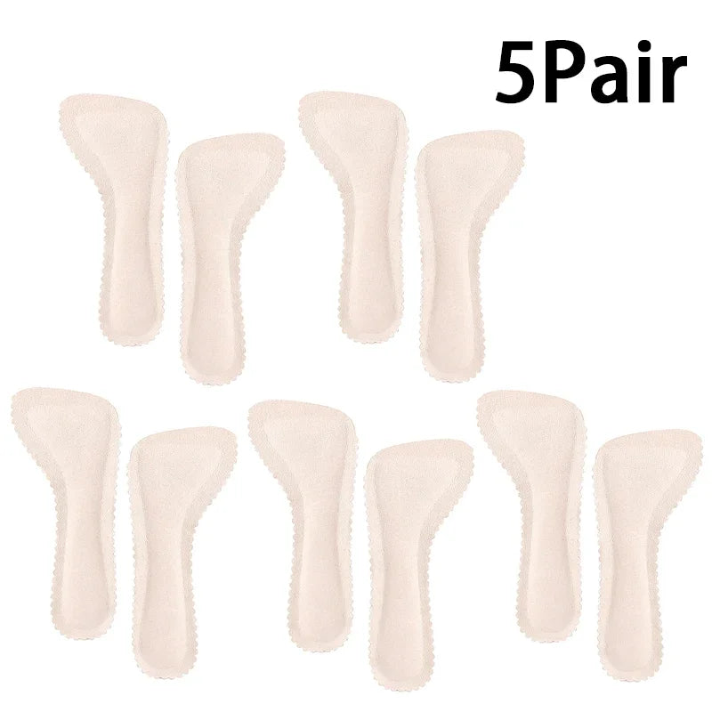 HeelHold anti-slip cushion pads in beige, five-pair pack