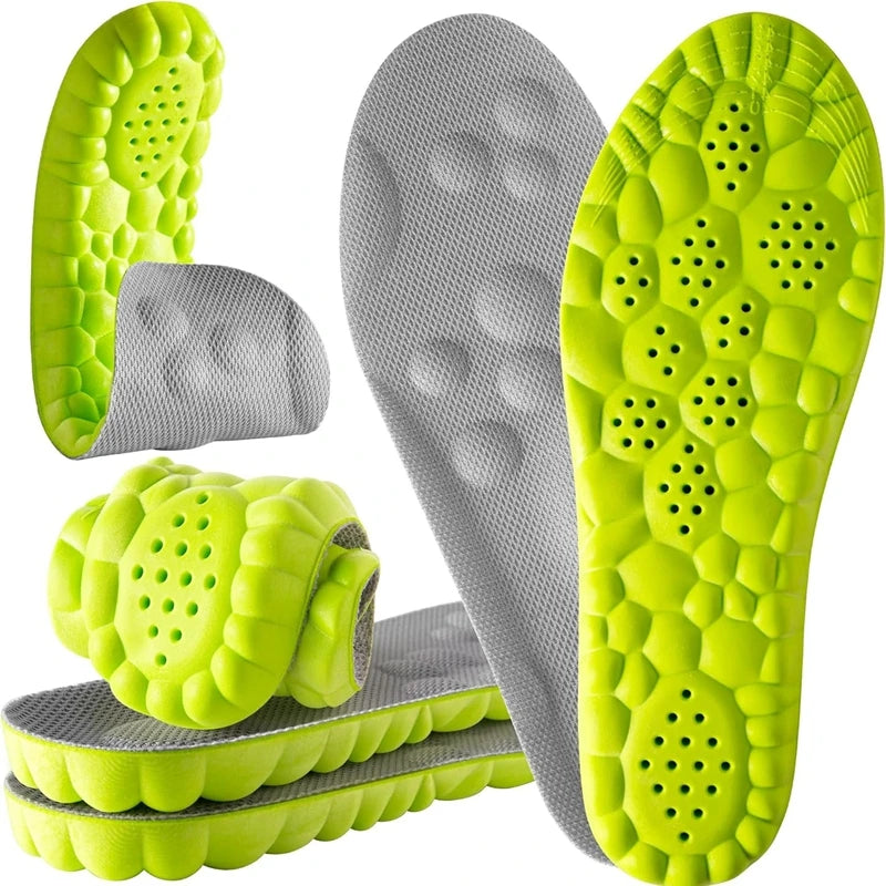 CloudStep cushioned insoles in green, single pair