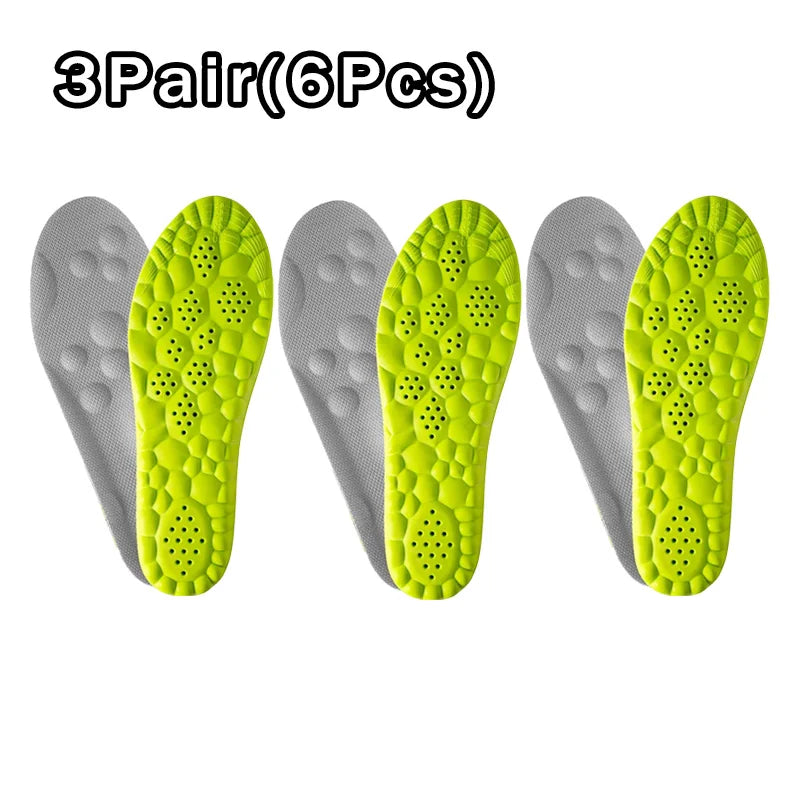 CloudStep cushioned insoles in green, three-pair pack