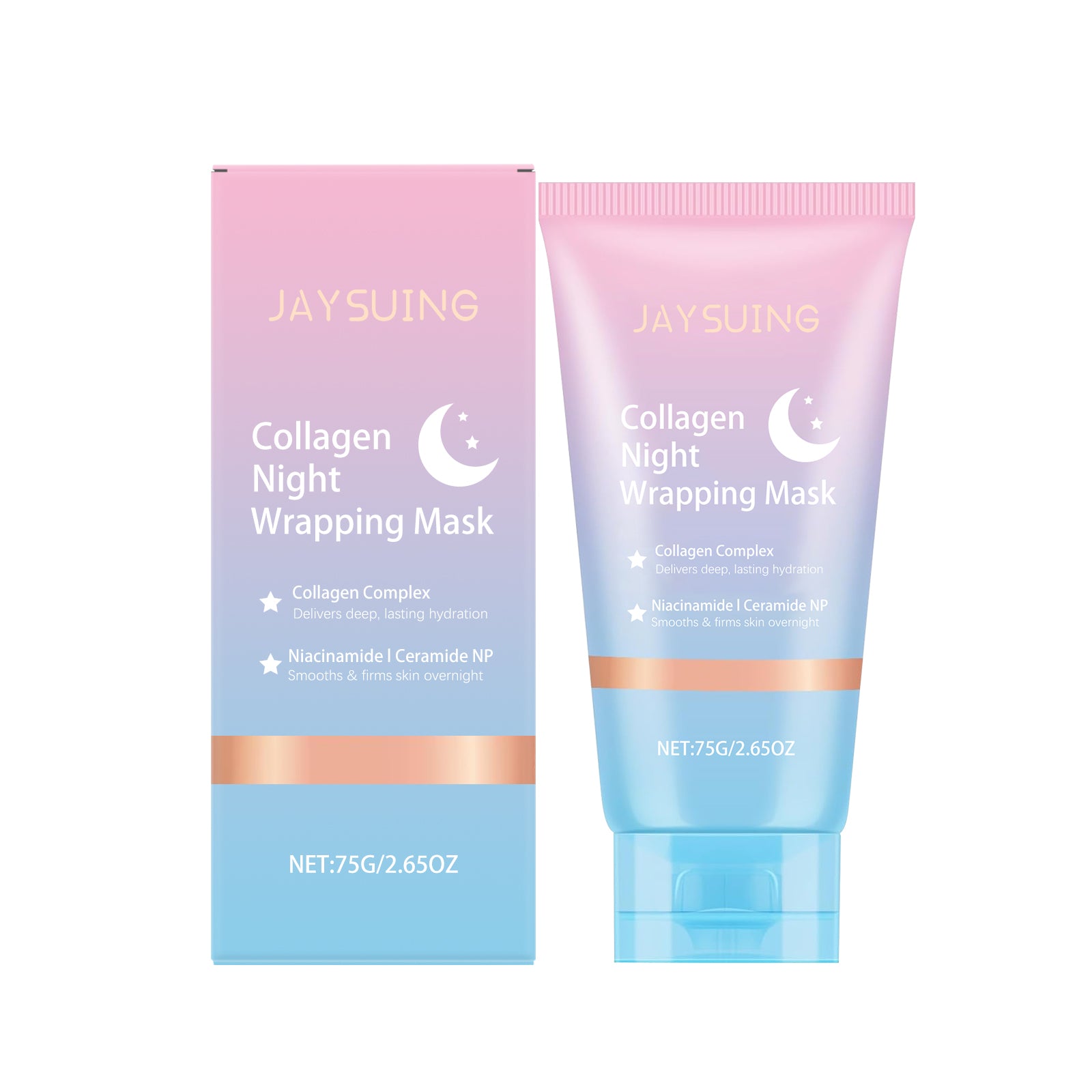 Collagen mask gel texture close up