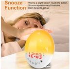 Comfora Sunrise Wake-Up Light glowing at bedside - main product photo